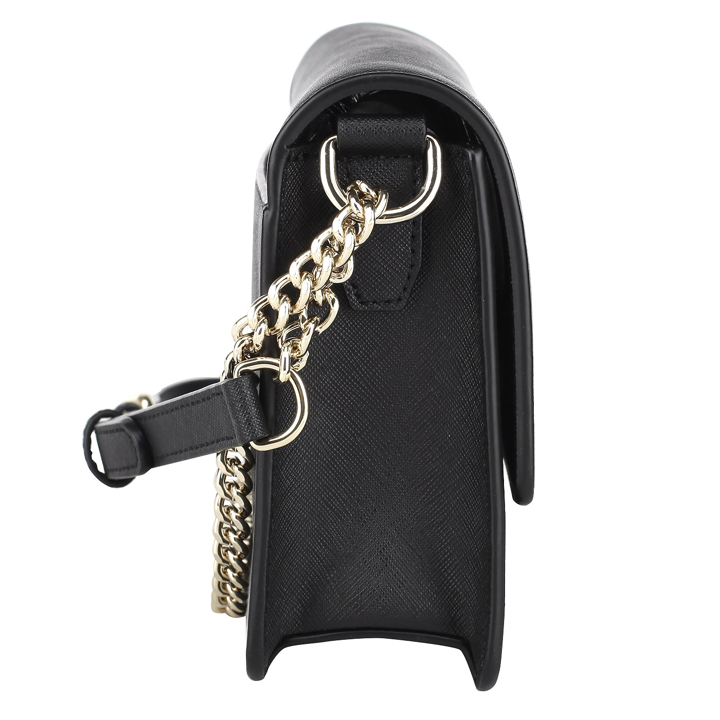 Маленькая кожаная сумочка на цепочке через плечо DKNY Saffiano