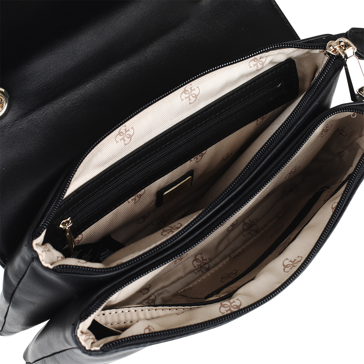 Черная стеганая сумка Guess Elliana