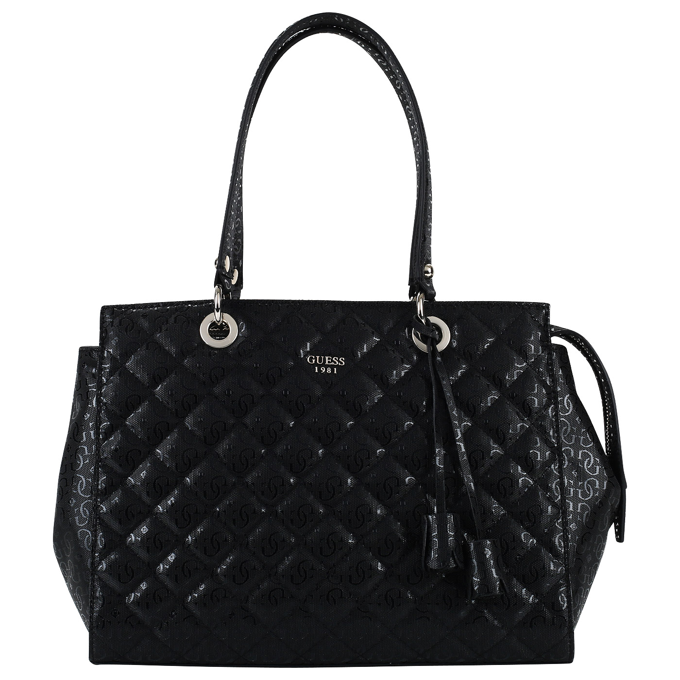 Черная женская сумка с боковыми кнопками Guess Seraphina HWSG68 55090 ...