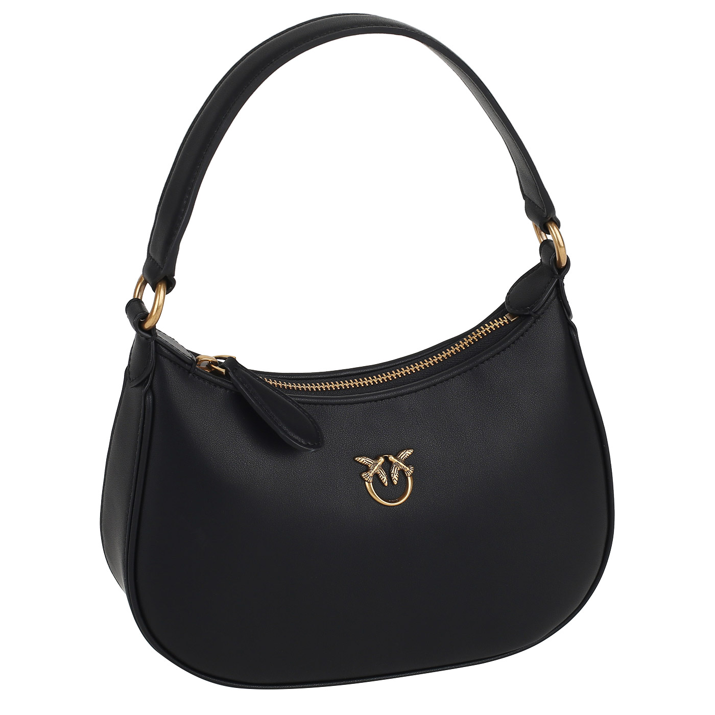 Кожаная сумка Pinko Half moon