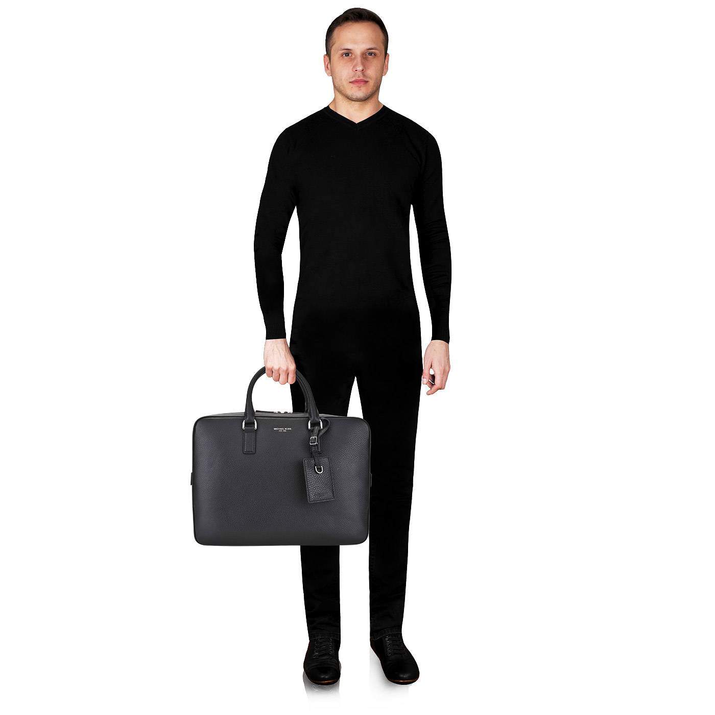 Мужская кожаная деловая сумка Michael Kors Men Bryant