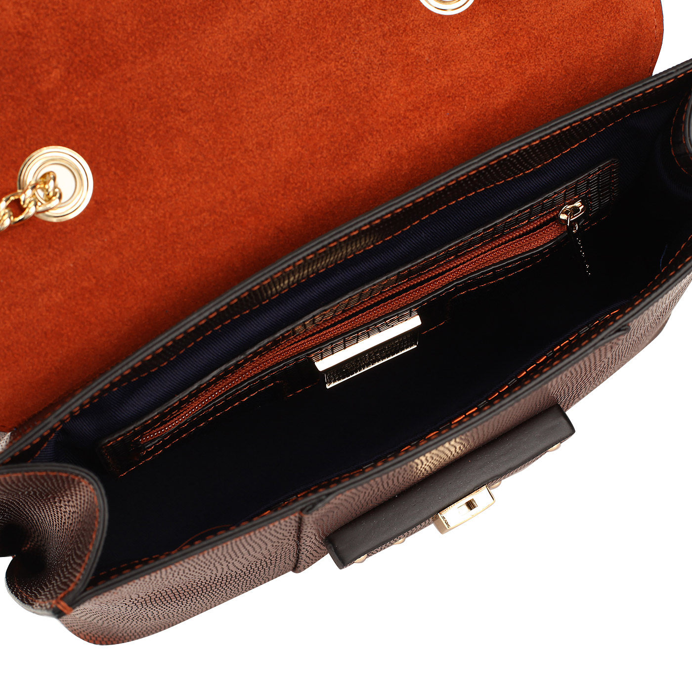 Сумочка с отделкой под ящера Cromia Yvon