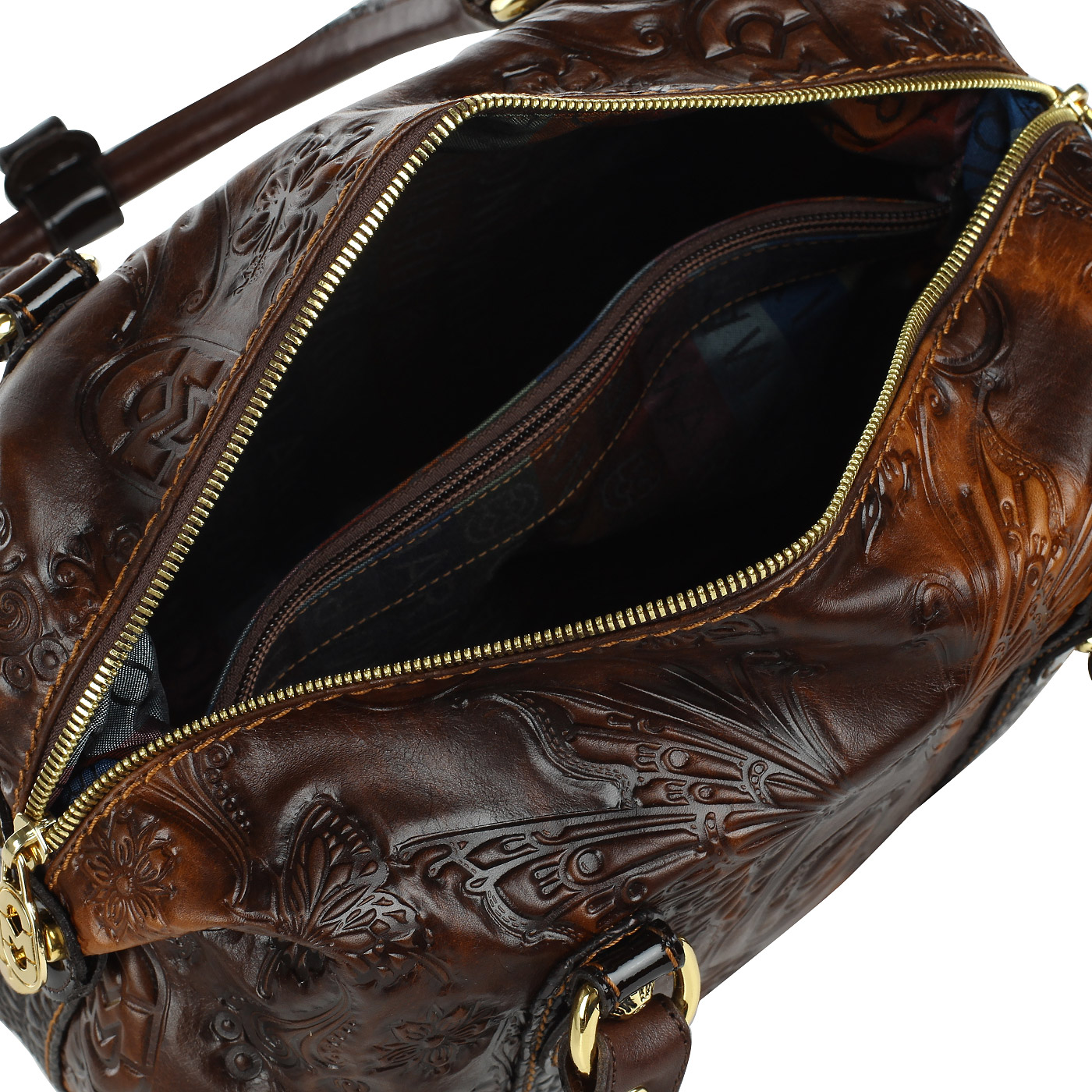 Женская кожаная сумка с тиснением Marino Orlandi 