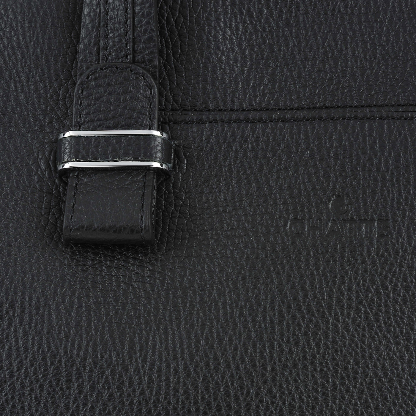 Черная кожаная сумка с короткими ручками Chatte 