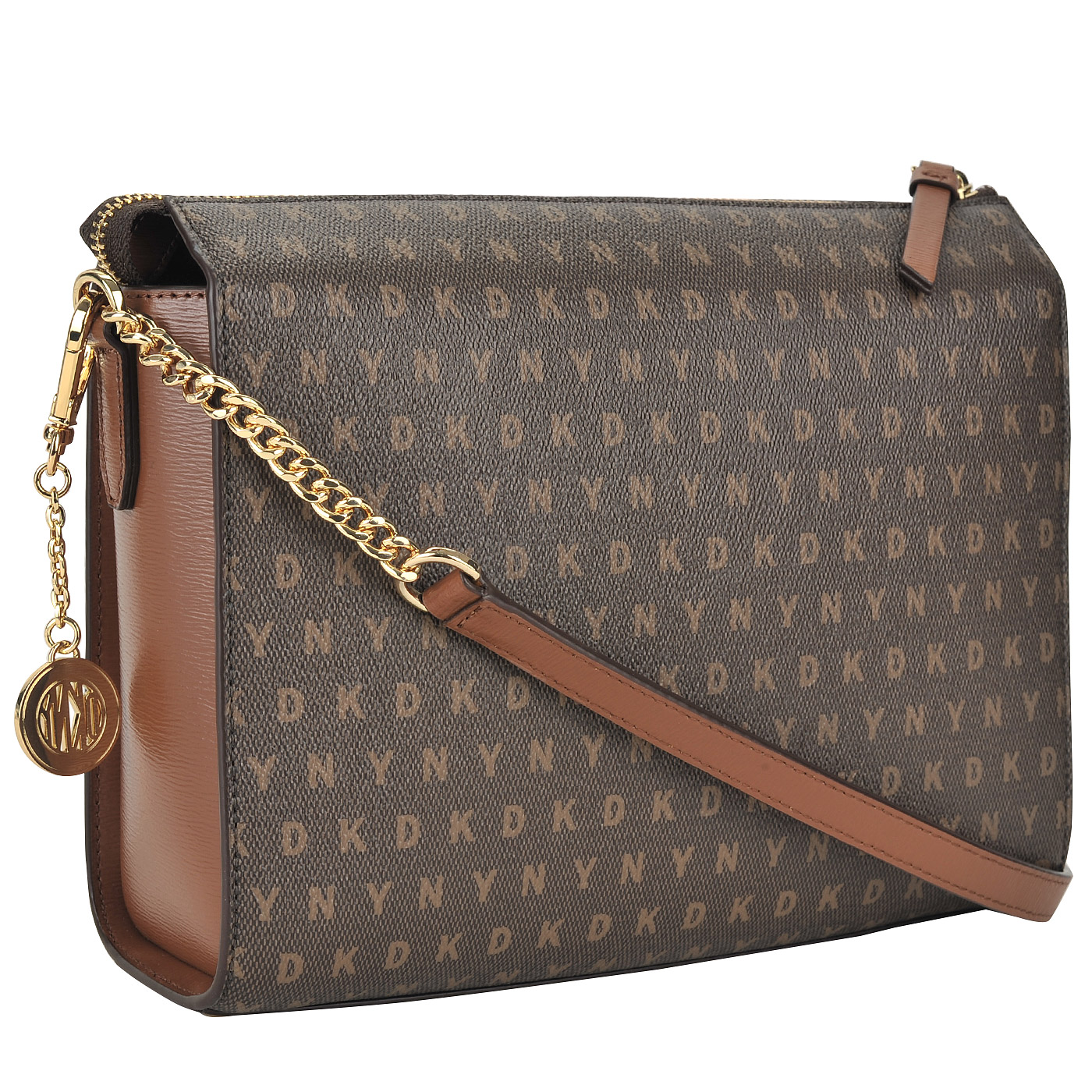 Женская сумочка с внешним карманом DKNY Coated Logo