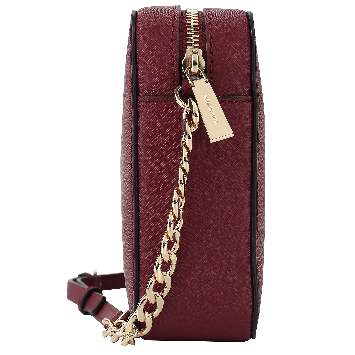 Женская бордовая сумочка из сафьяна Michael Kors Jet set travel