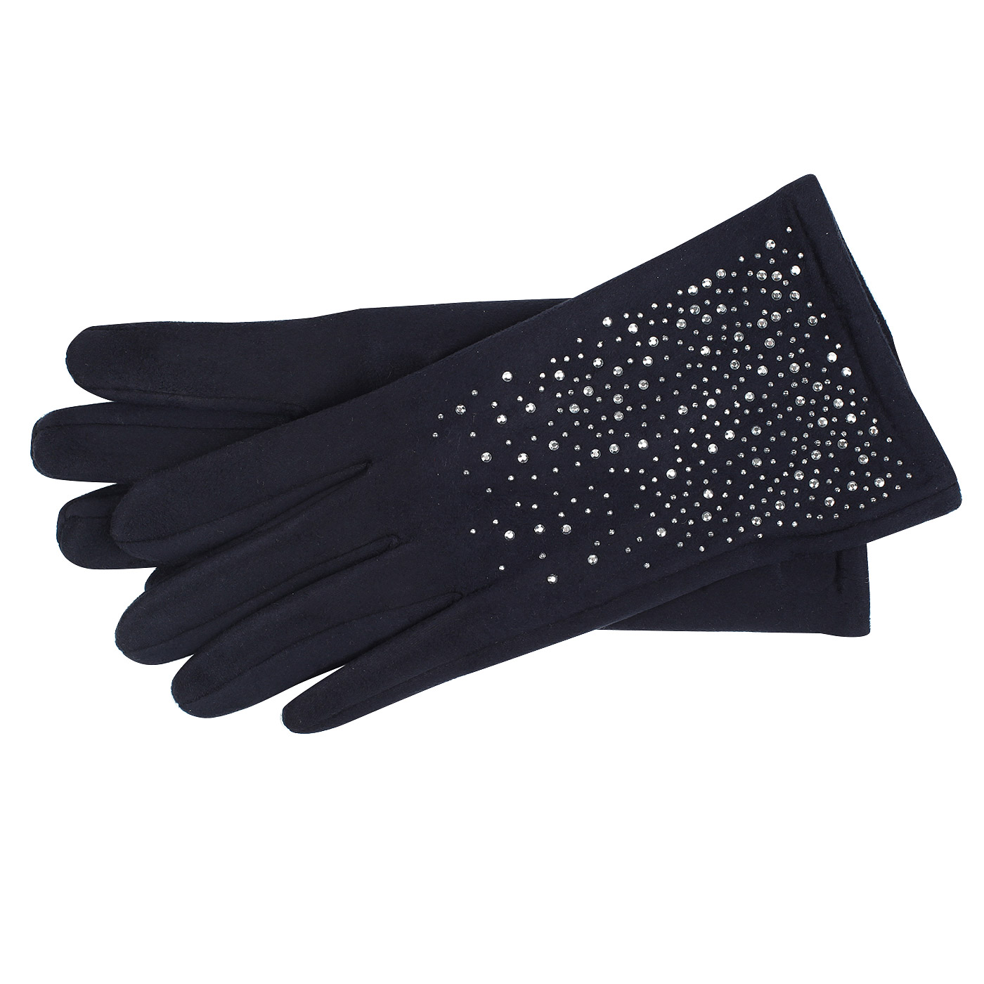 Pia Rossini Женские синие перчатки со стразами