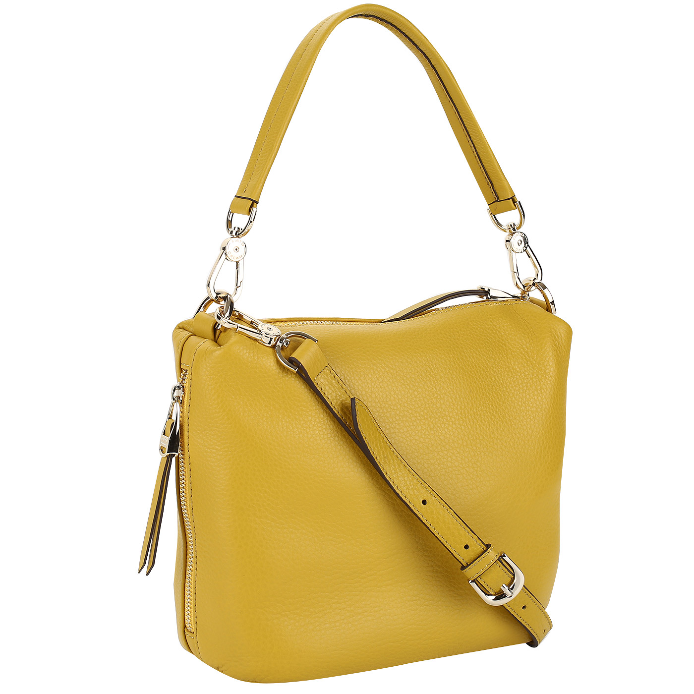 Желтая женская сумка из натуральной кожи Fiato Dream 