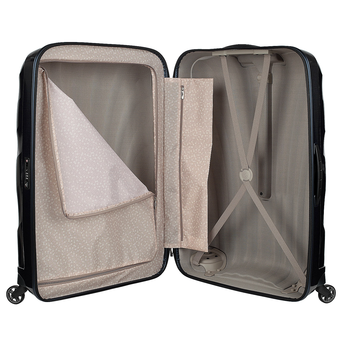 Чемодан очень большой XL из материала Curv с кодовым замком Samsonite Cosmolite