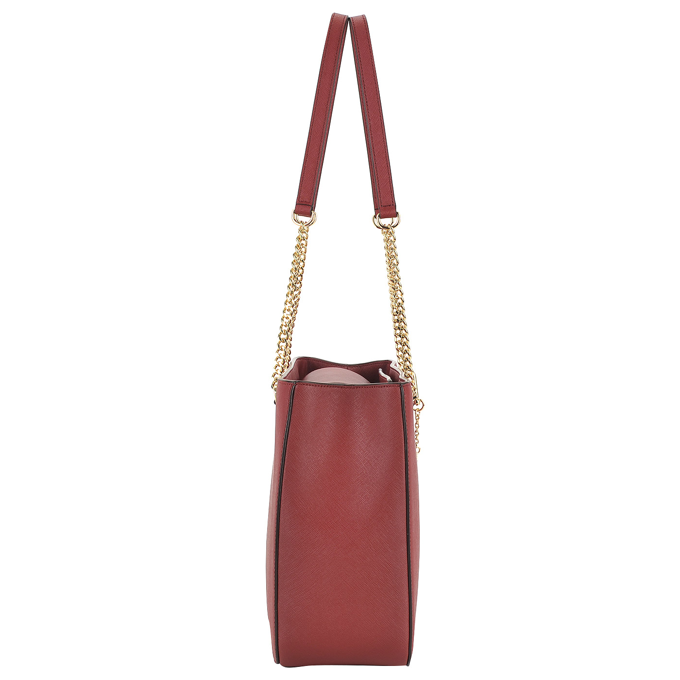 Вместительная женская сумка из сафьяновой кожи DKNY Saffiano