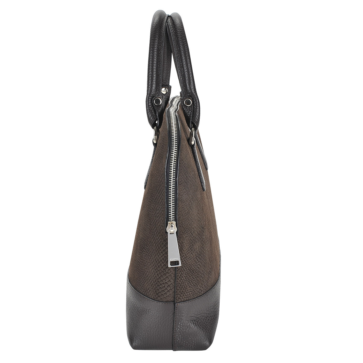Женская сумка из комбинированной коричневой кожи Chatte 