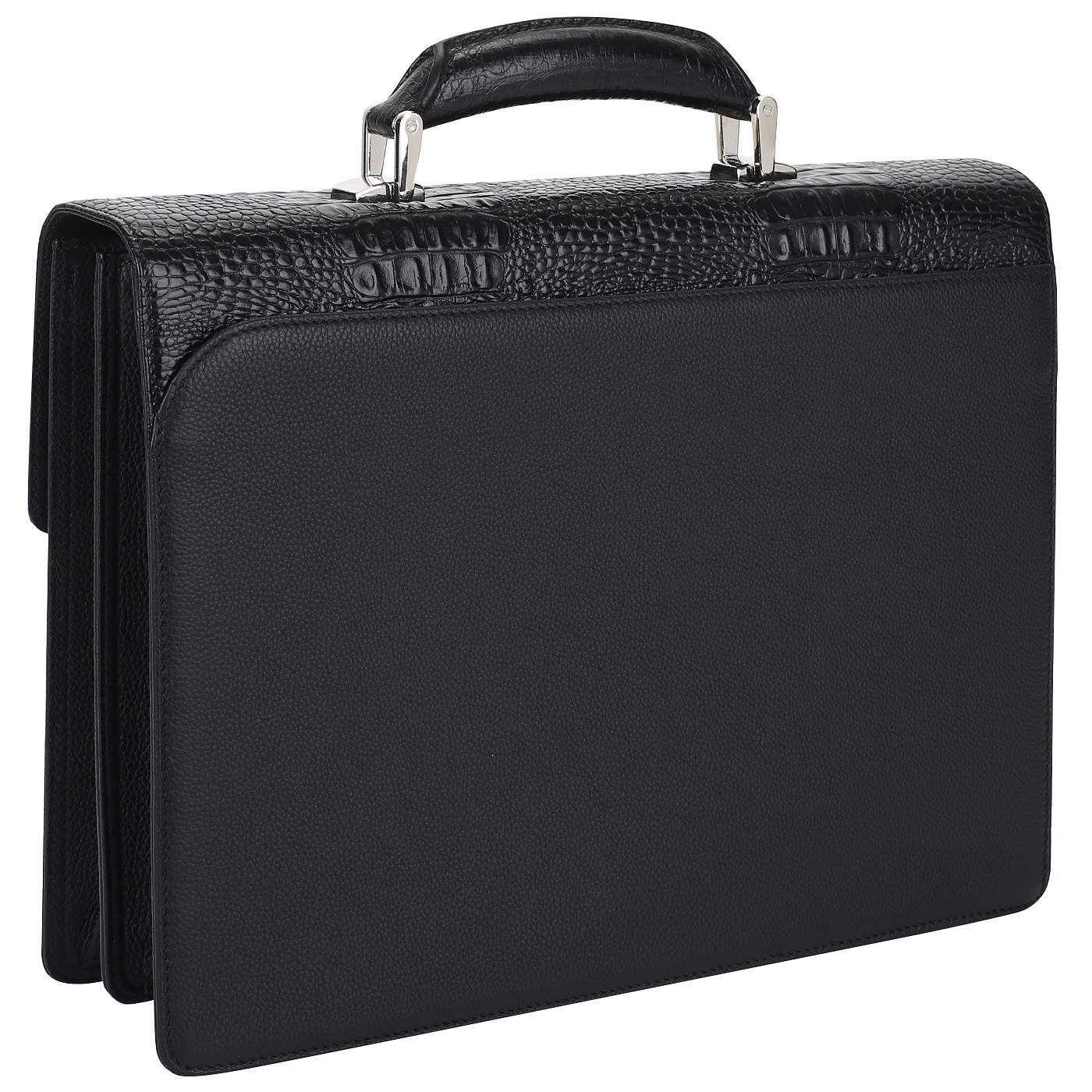 Черный кожаный портфель Neri Karra 