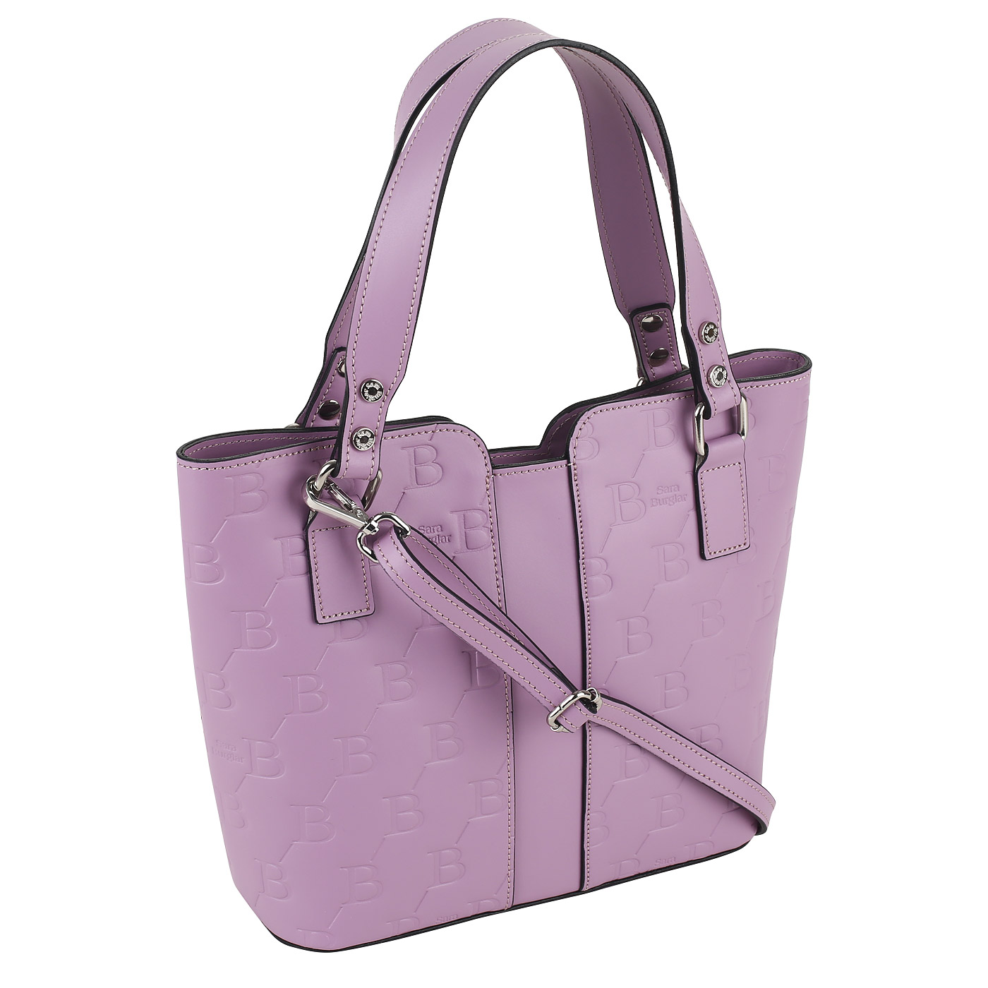 Кожаная сумка с тисненым логотипом Sara Burglar Diva Person