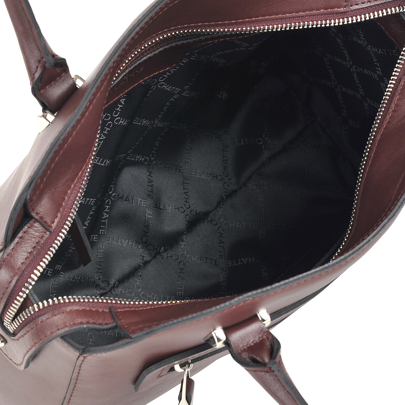 Женская кожаная сумочка бордового цвета Chatte 