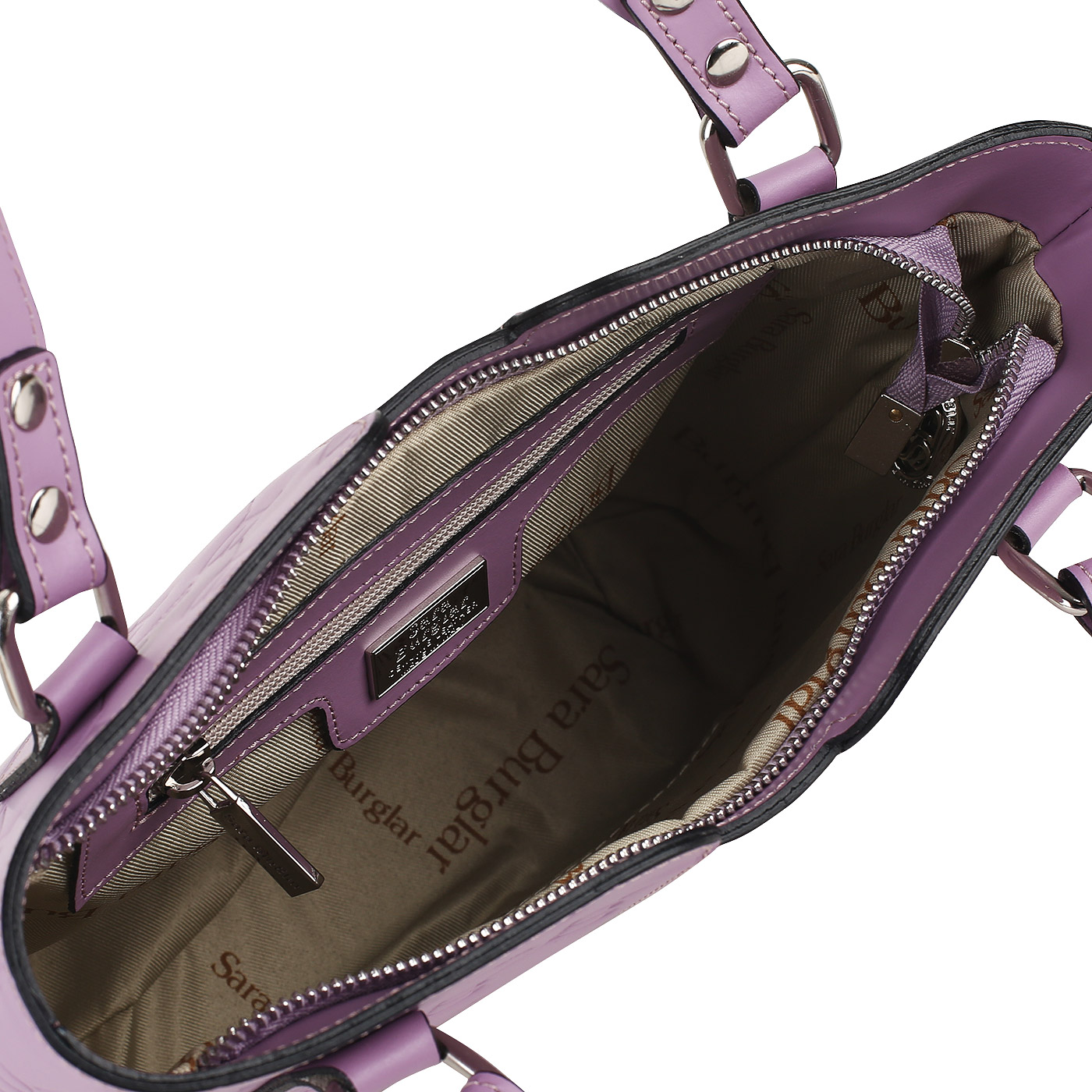 Кожаная сумка с тисненым логотипом Sara Burglar Diva Person