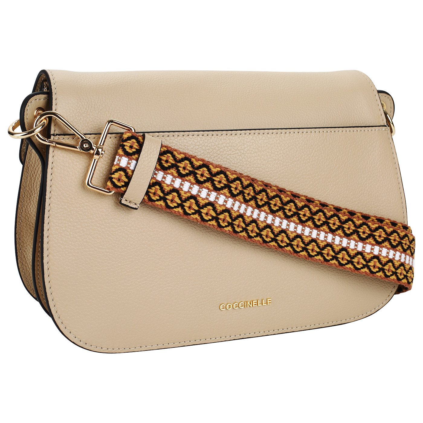 Кожаная сумка со съемным ремешком Coccinelle Ambrine soft