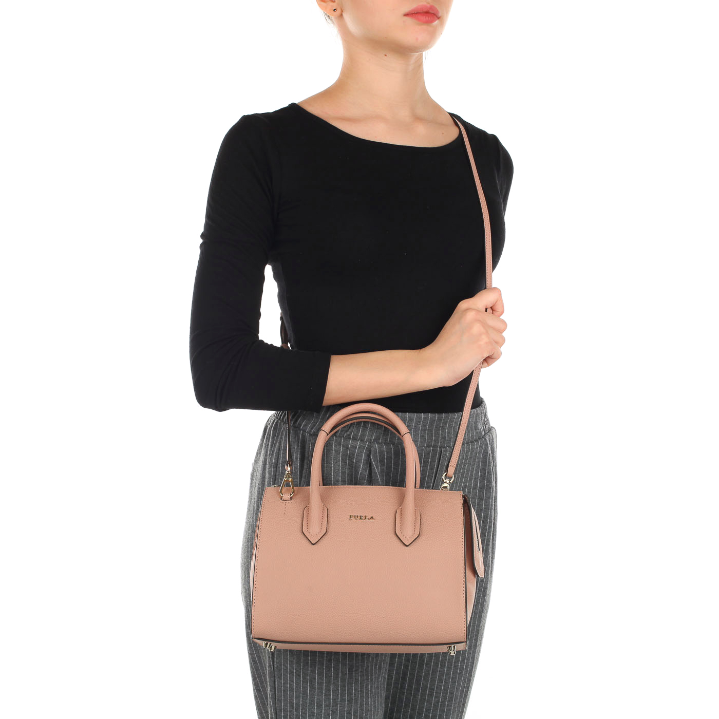 Женская кожаная сумка с плечевым ремешком Furla Pin
