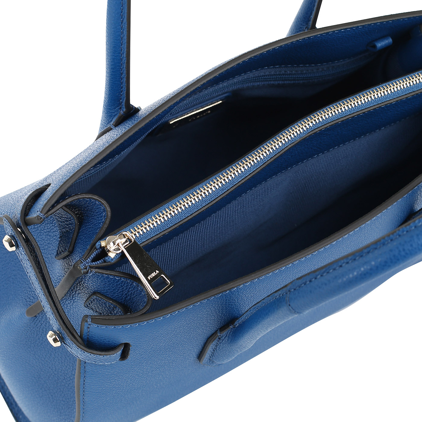 Синяя кожаная женская сумка Furla Pin