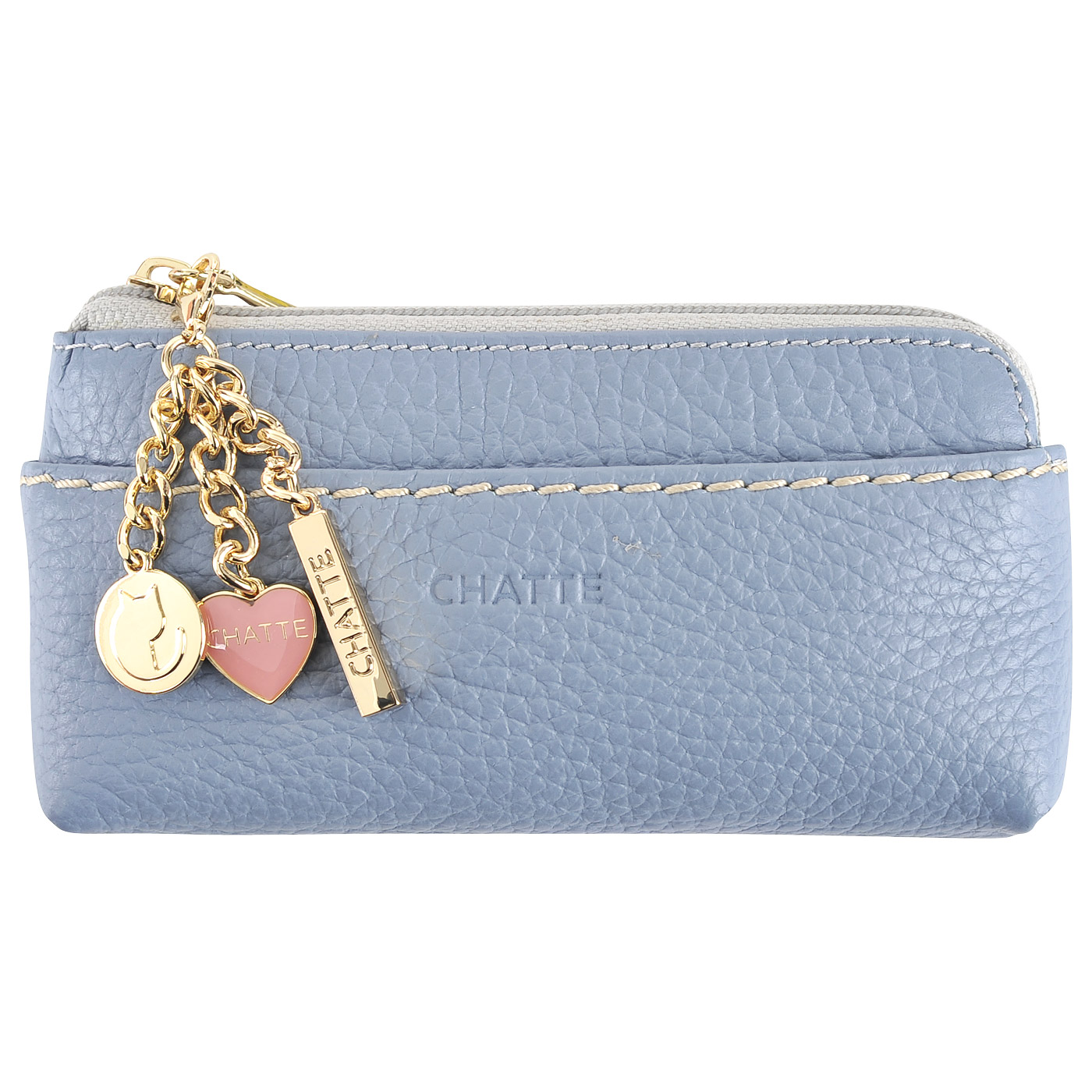 Chatte Кожаная ключница на молнии