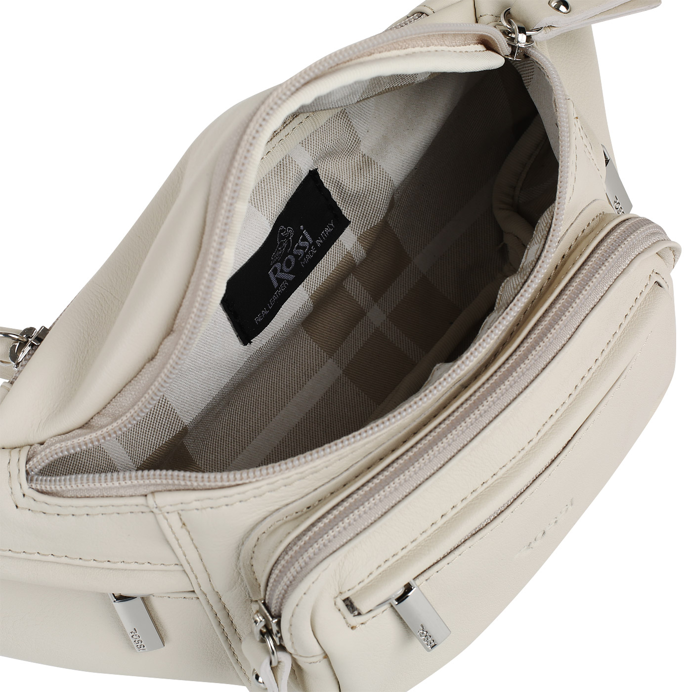 Поясная сумка с внешними карманами Bruno Rossi 