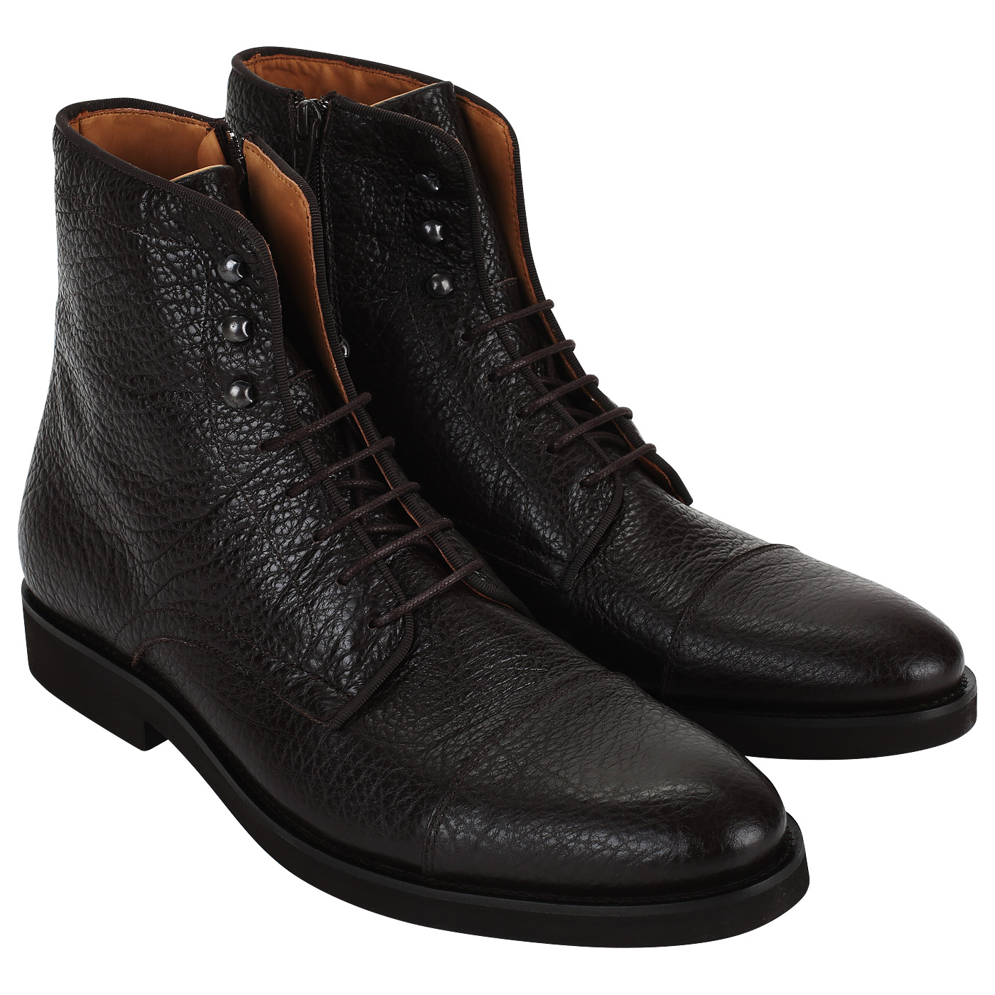 Коричневые кожаные ботинки Cerruti 1881 