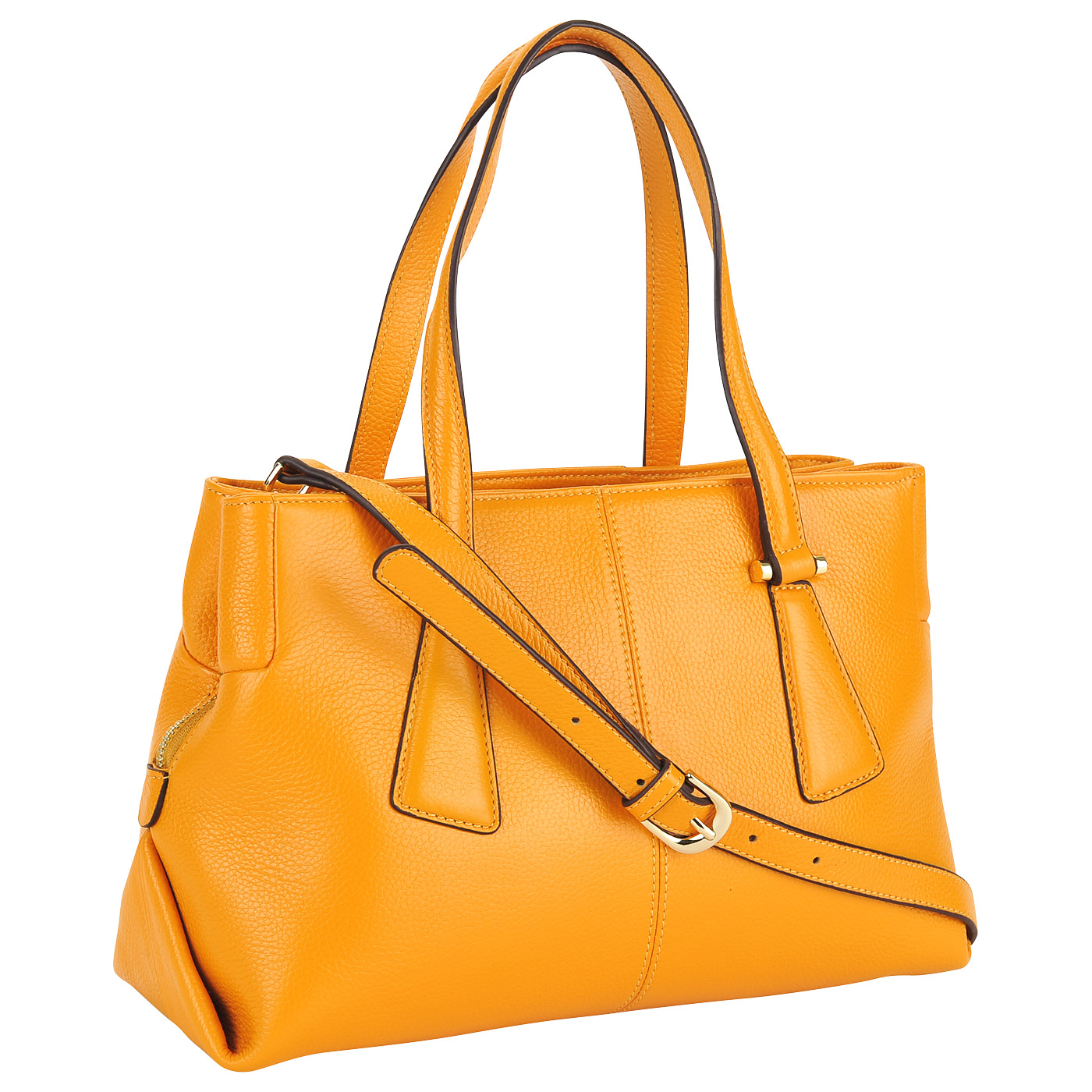 Женская кожаная сумка желтого цвета Fiato Dream 