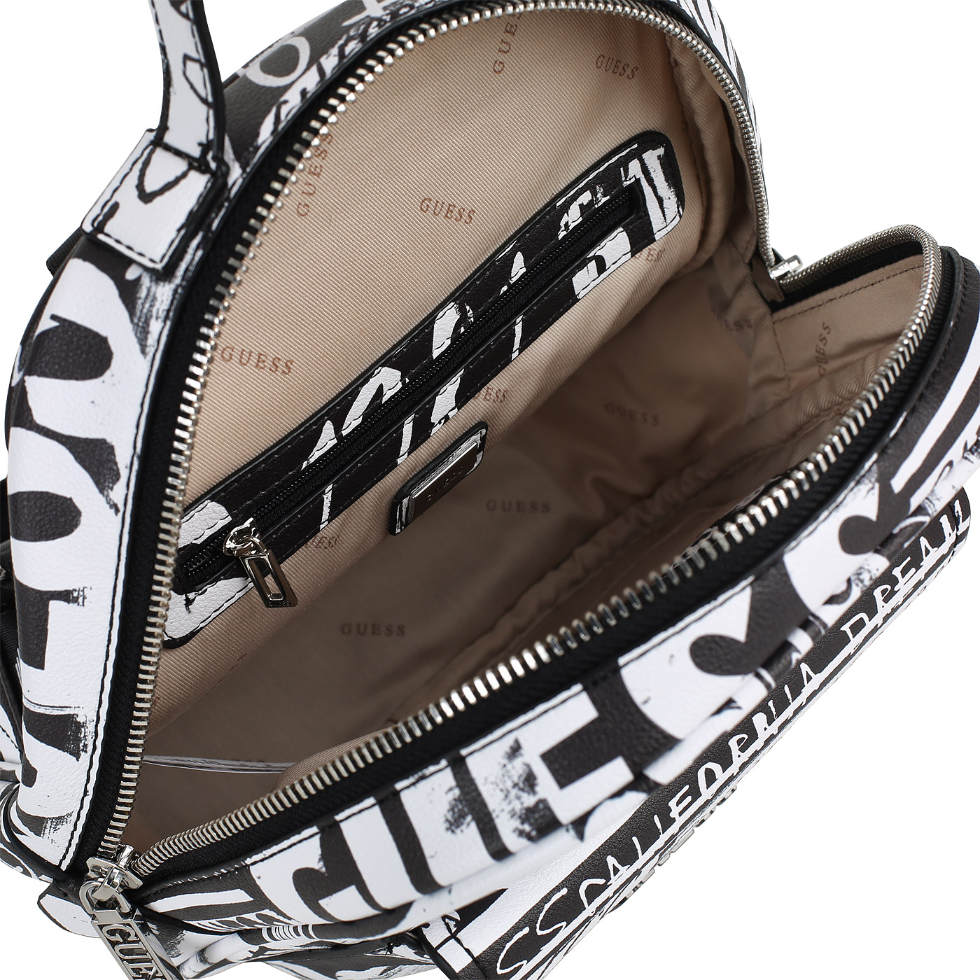 Черно-белый рюкзак Guess Lane