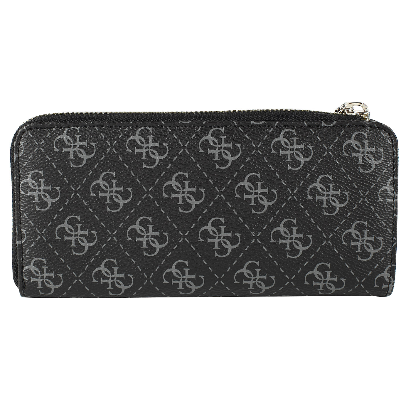 Черное портмоне с принтом фирменного знака Guess Bobbi
