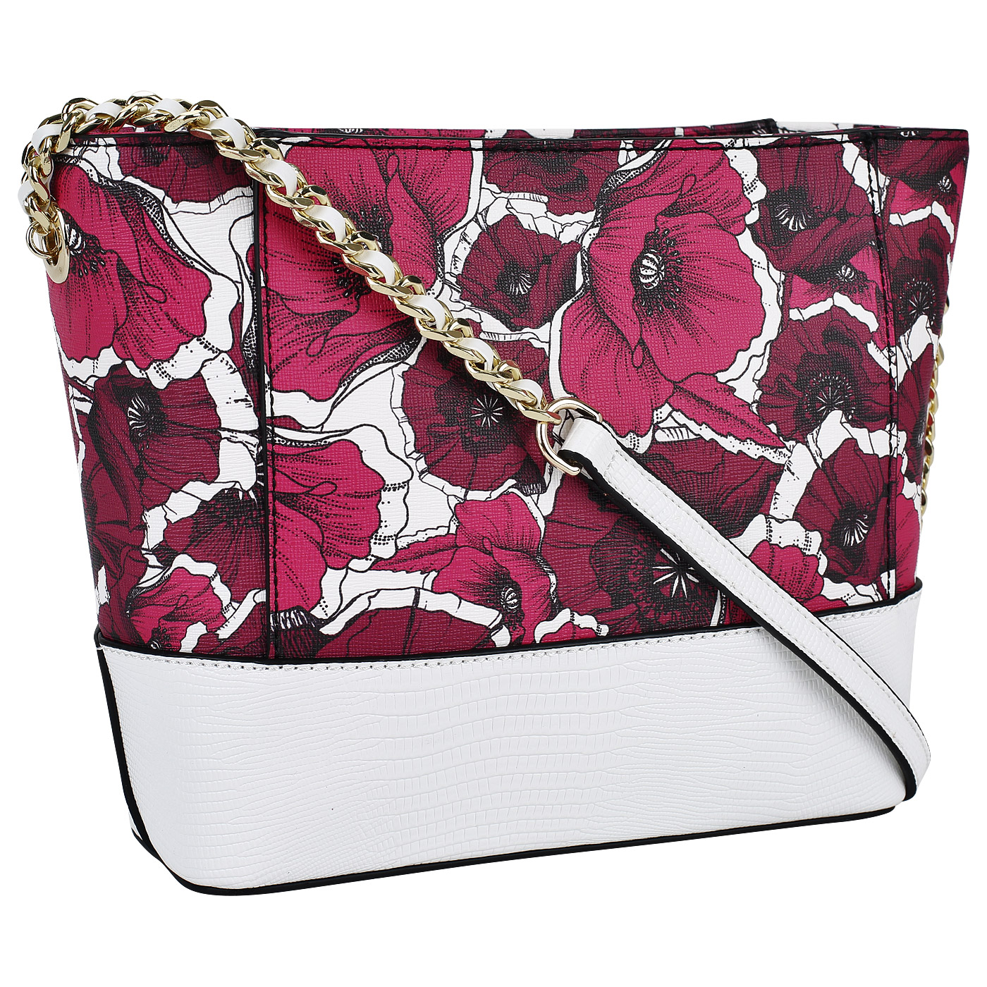 Сумочка через плечо с принтом Cavalli Class Fleurs