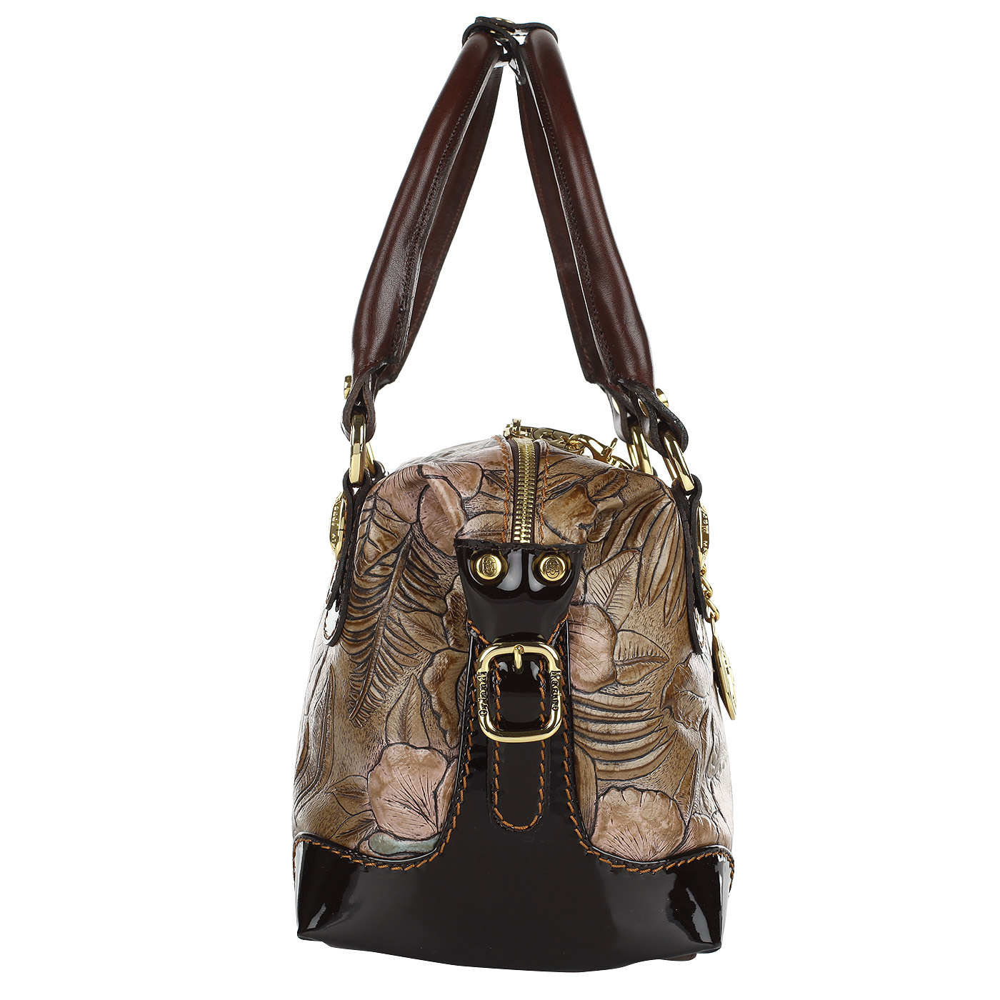 Женская кожаная сумка с тиснением Marino Orlandi 