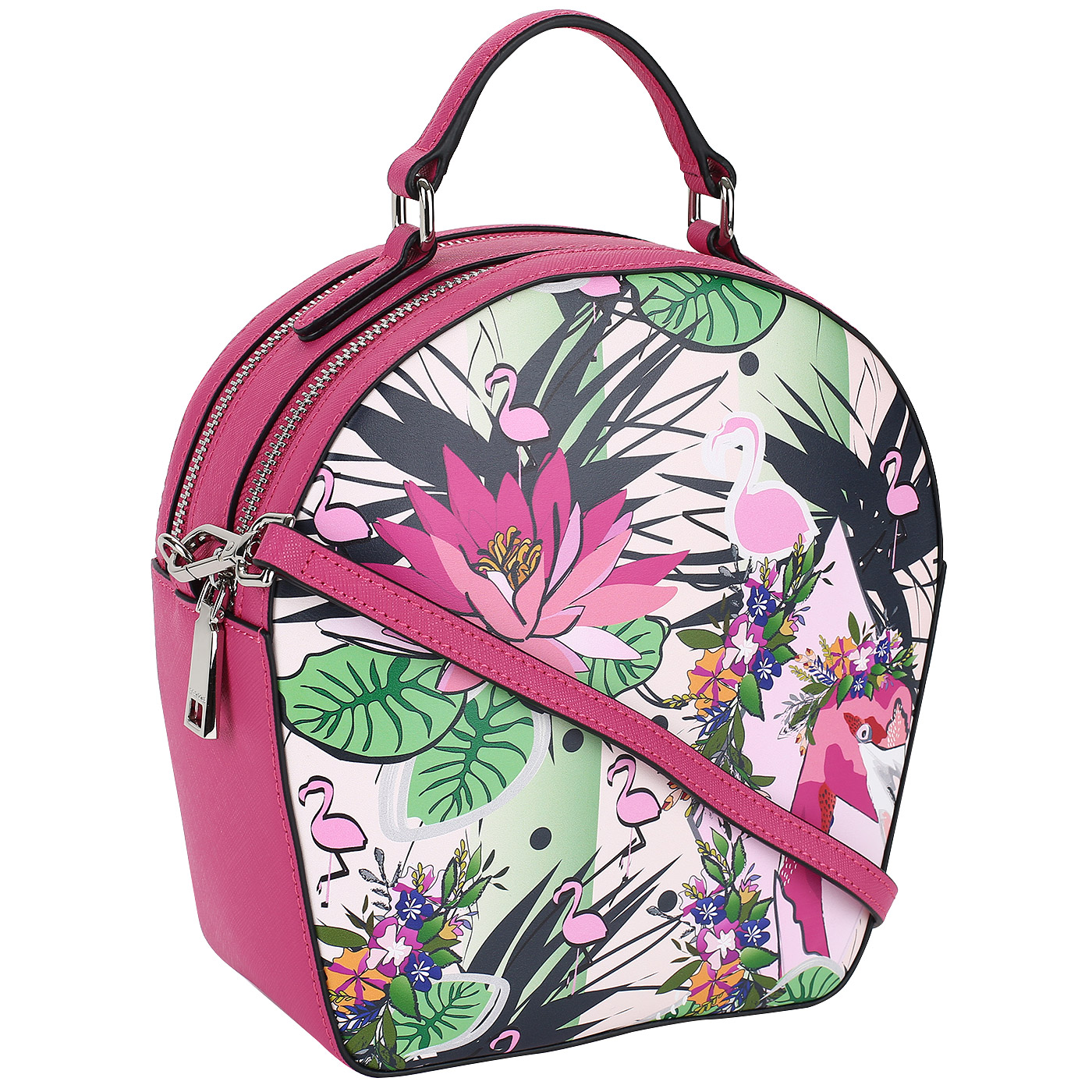 Женская сумочка с ярким принтом Cromia It flamingo