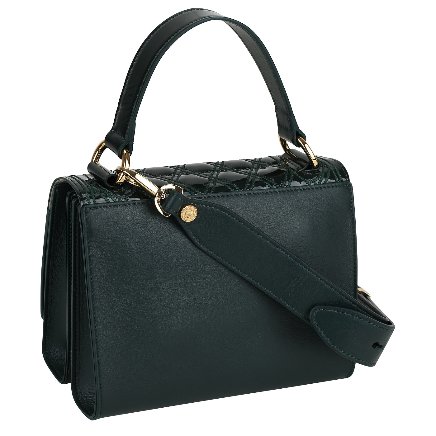 Кожаная сумка Valentino Orlandi Amelia shining