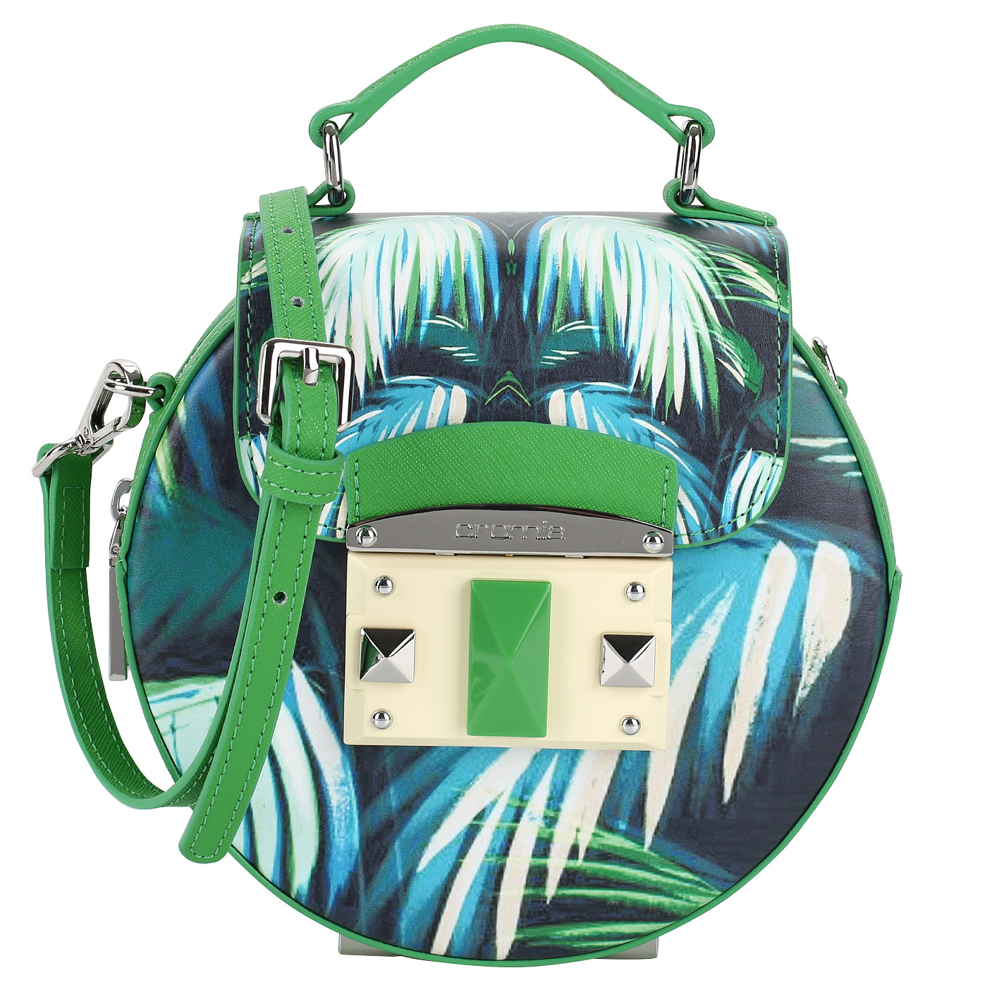 Cromia Круглая женская сумочка с принтом