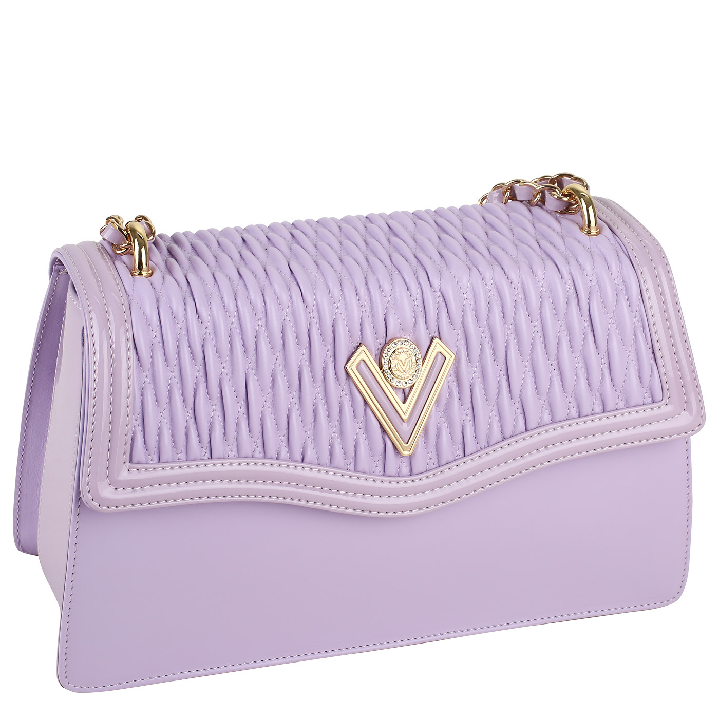 Стеганая сумка с цепочкой Valentino Orlandi Creamy