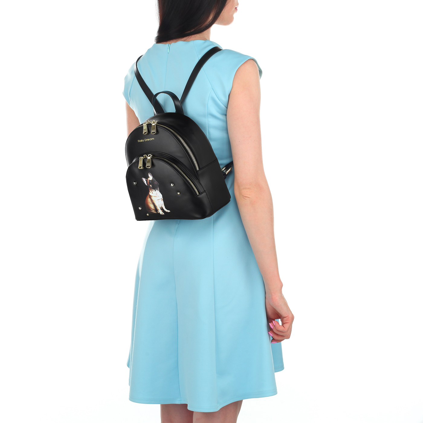 Кожаный рюкзак с принтом Fiato Dream 