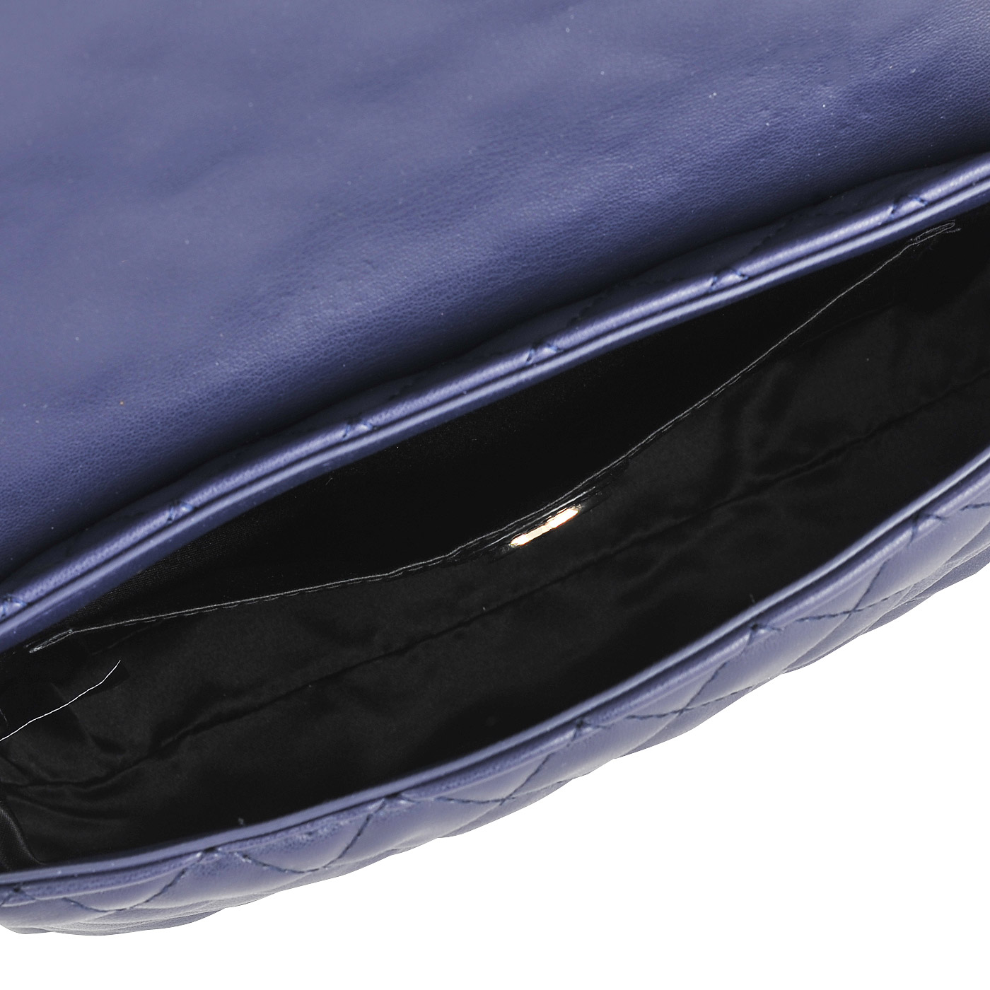 Маленькая синяя стеганая сумка с откидным клапаном и цепочкой Love Moschino Evening bag