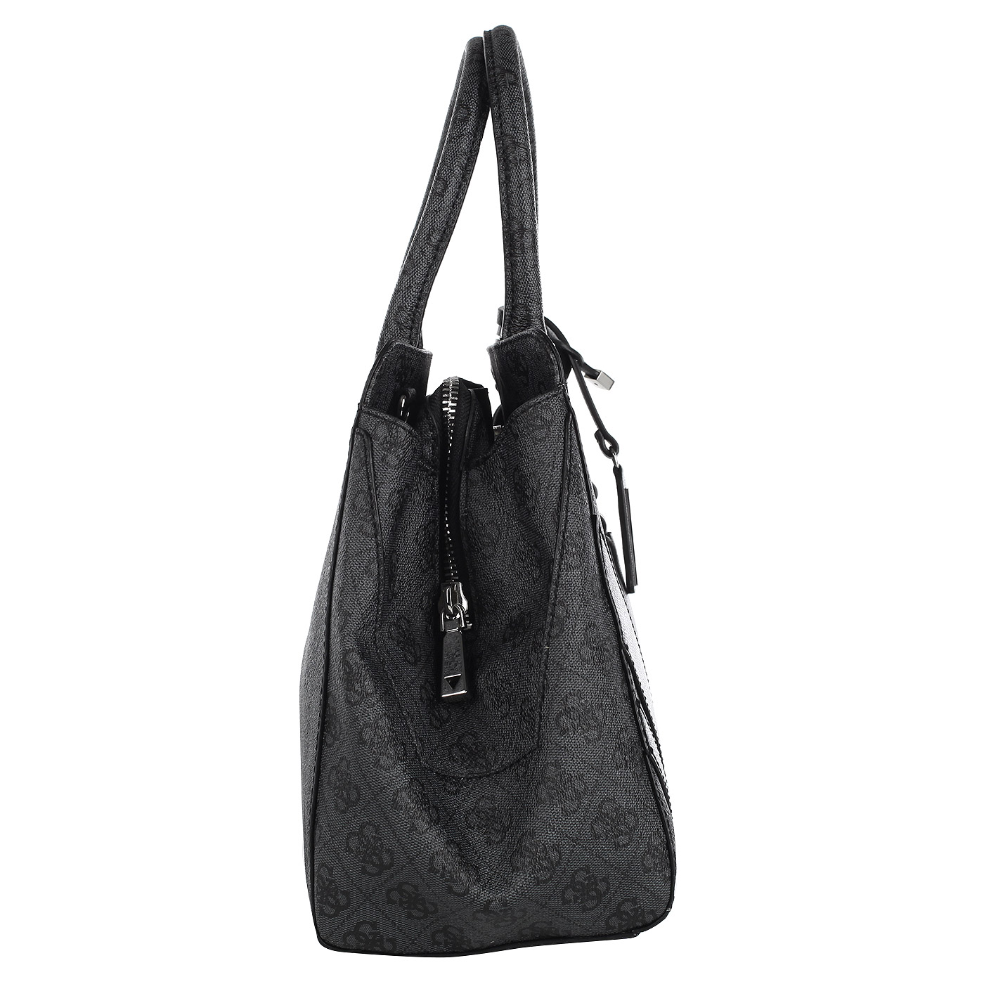 Вместительная женская сумка с короткими ручками и логотипом бренда Guess Slater