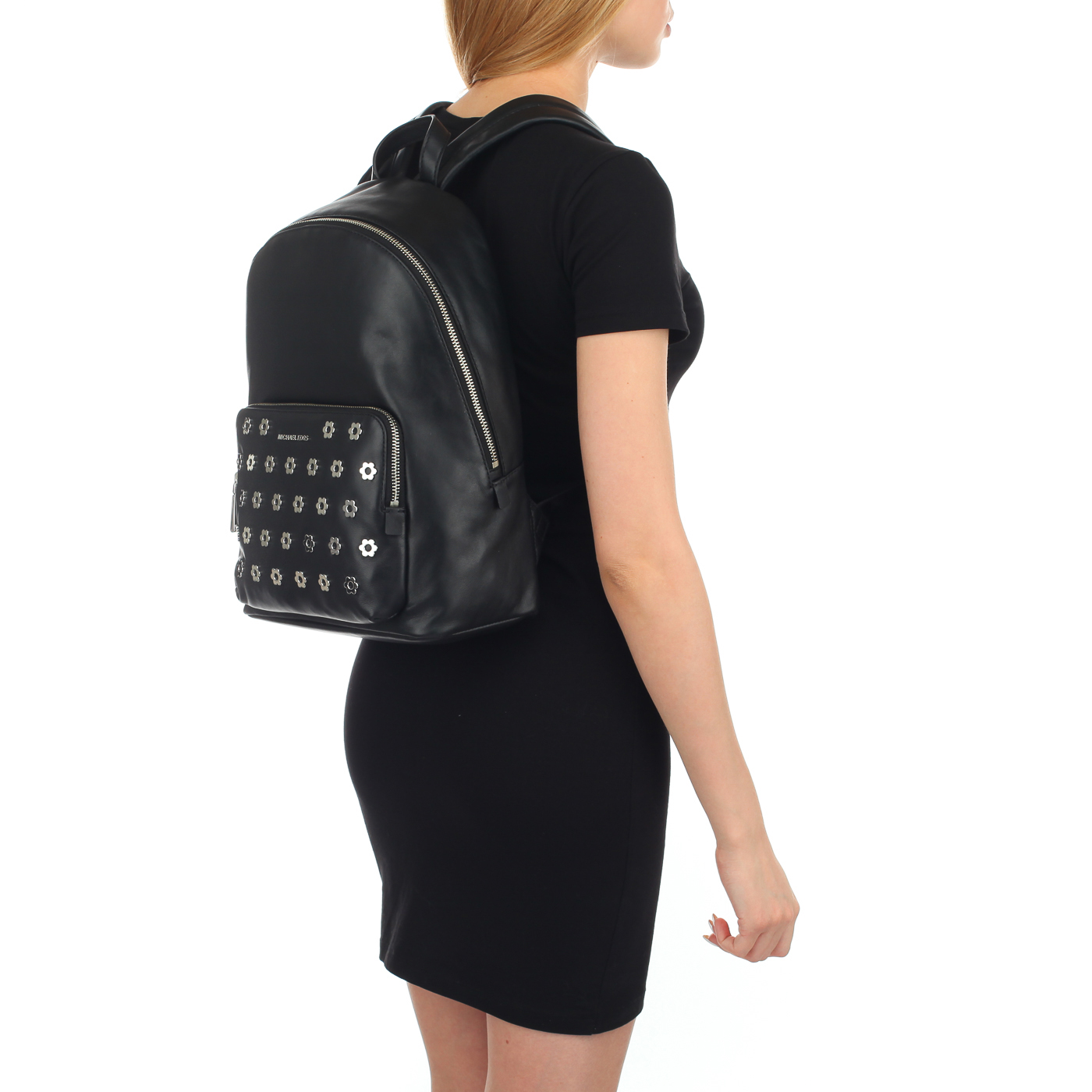 Женский кожаный рюкзак с декором Michael Kors Wythe