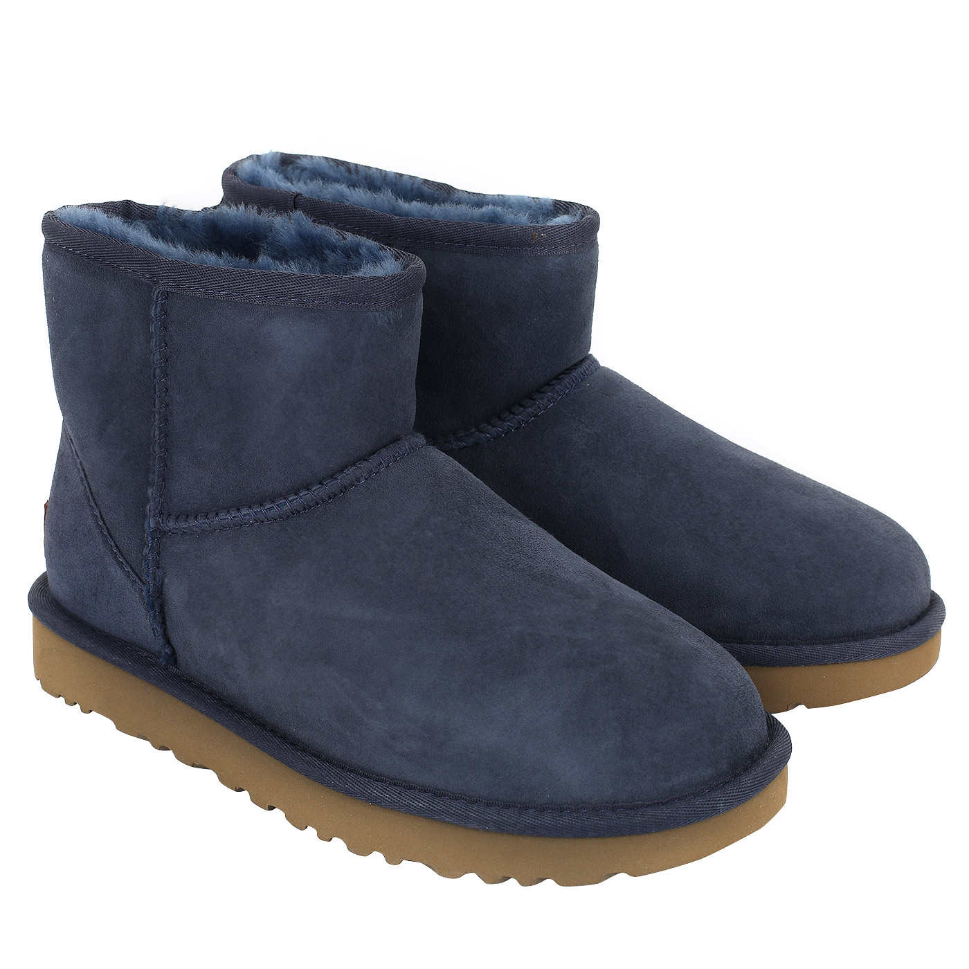 Голубые замшевые угги UGG Classic Mini II