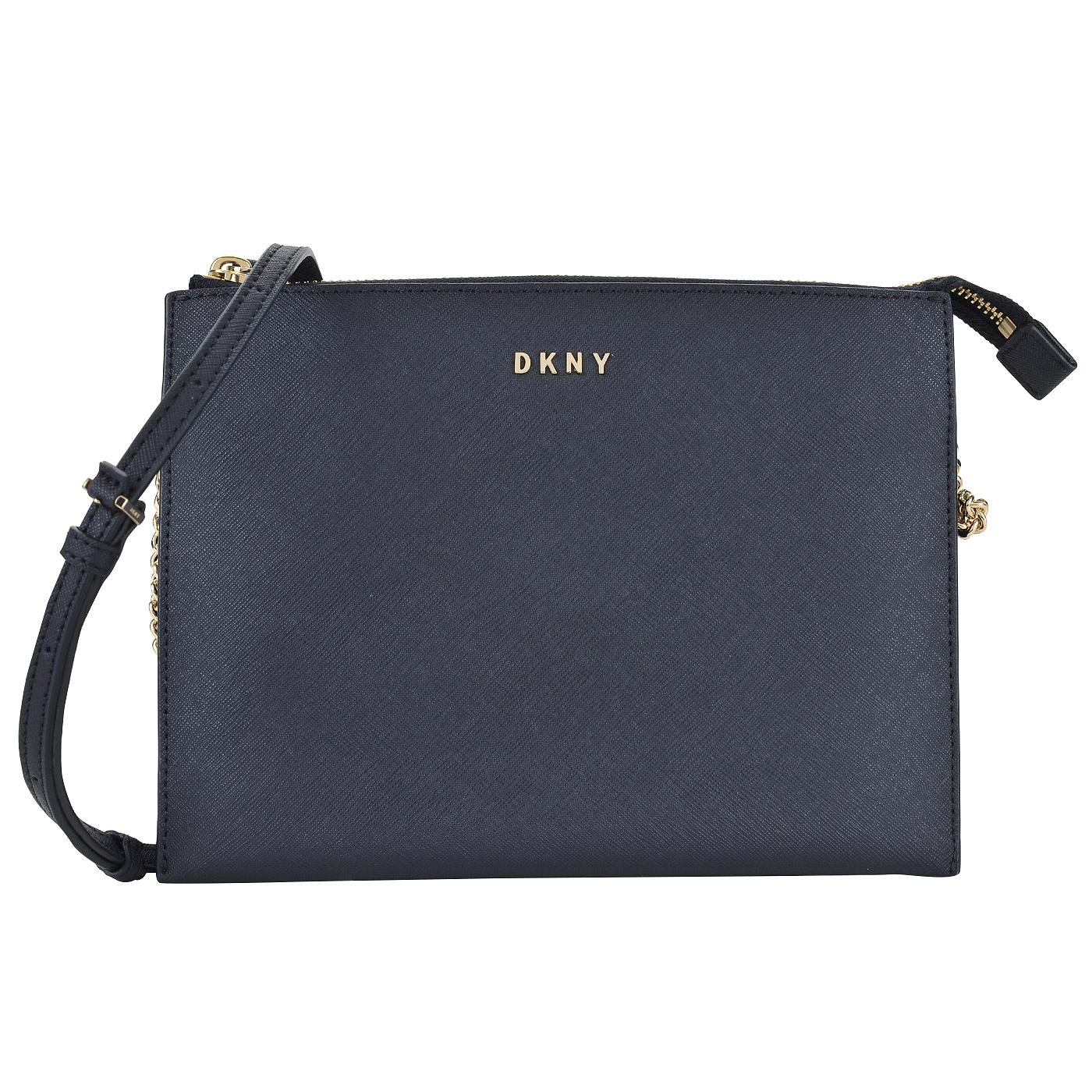 DKNY Женская сумочка из сафьяновой синей кожи через плечо