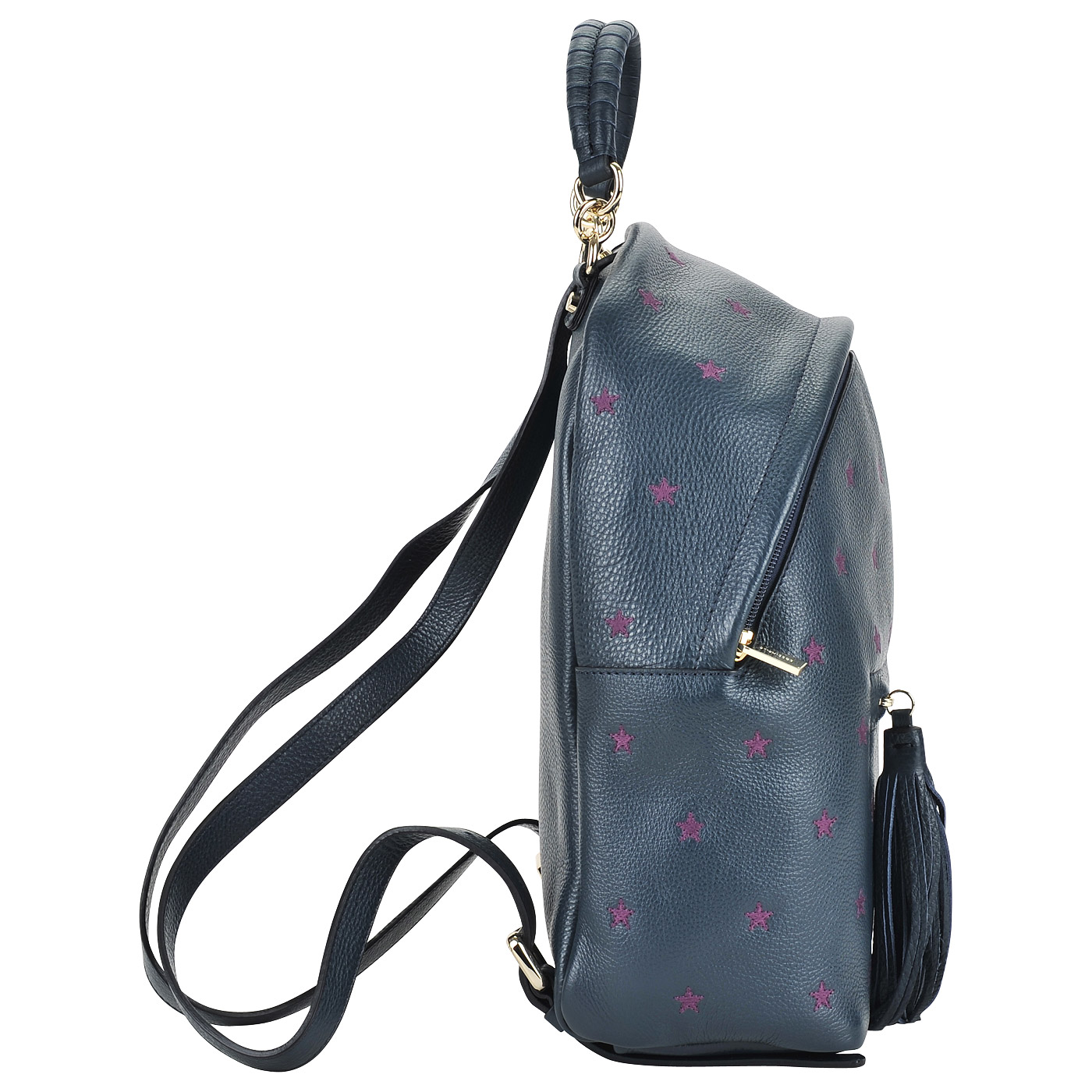 Женский кожаный рюкзак с вышивкой Coccinelle Leonie embroidery