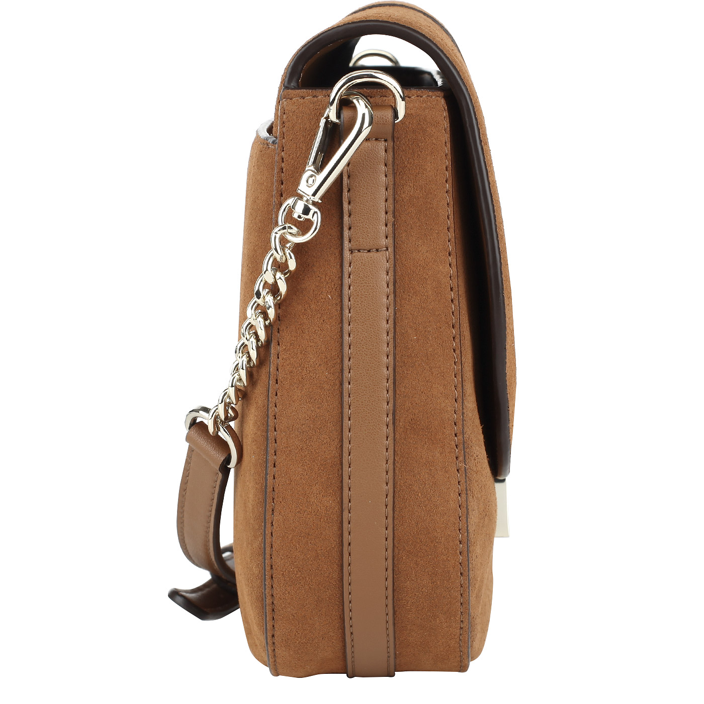 Женская замшевая сумка кросс-боди с откидным клапаном DKNY Suede
