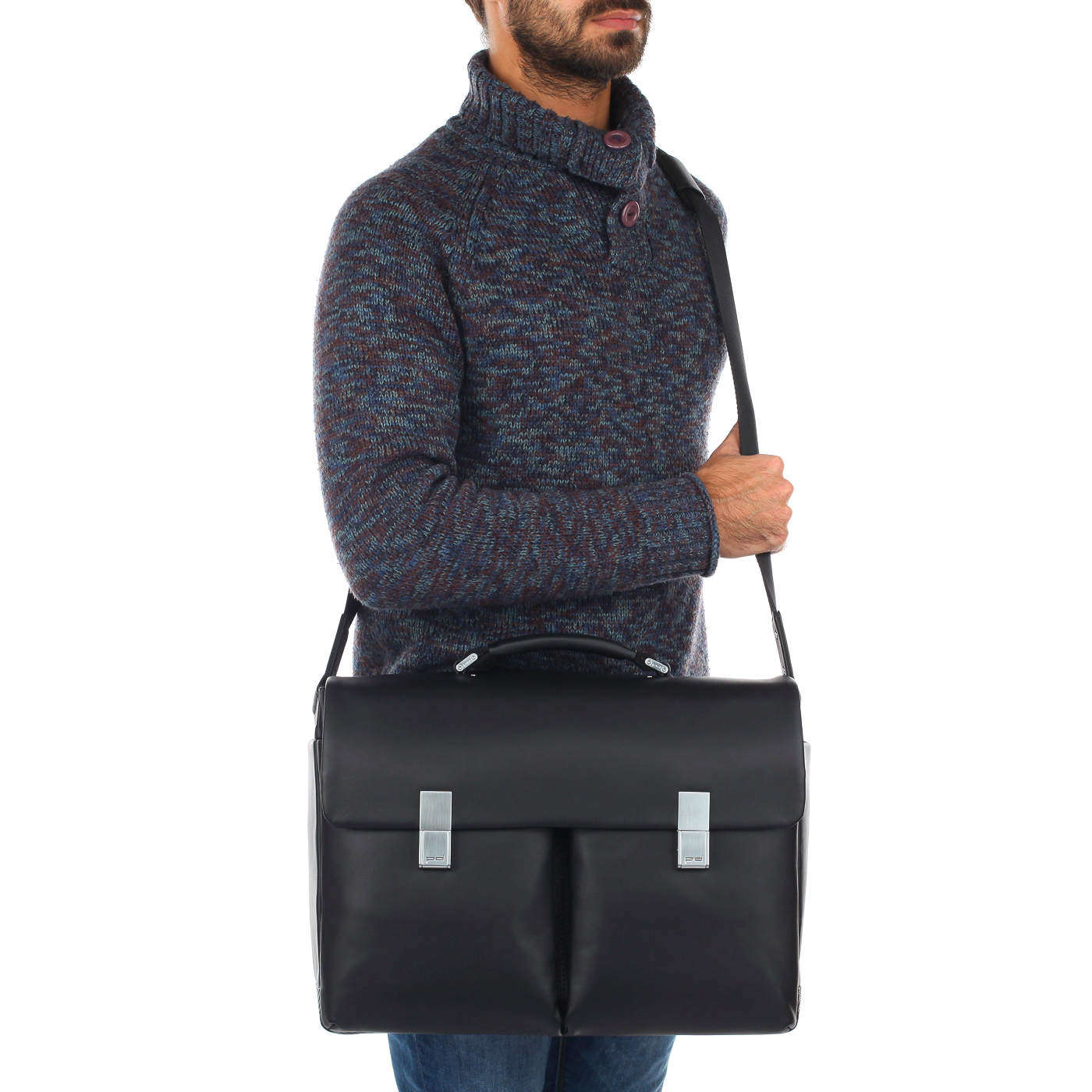 Мужской кожаный портфель с отделением для ноутбука Porsche Design Classic Line 2.0
