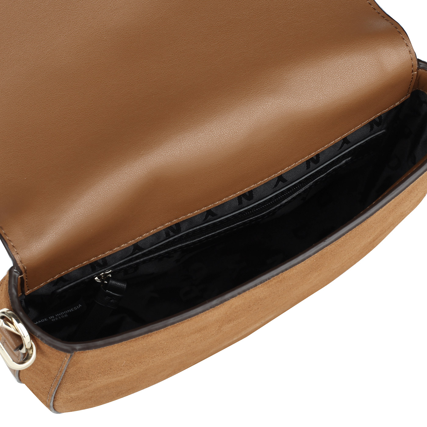 Женская замшевая сумка кросс-боди с откидным клапаном DKNY Suede
