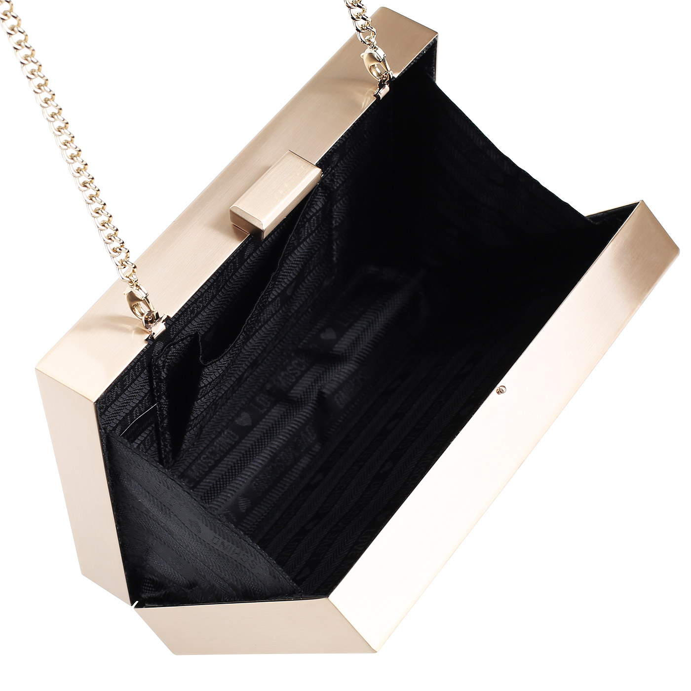 Золотистая женская сумочка с плечевой цепочкой Love Moschino Sparkling