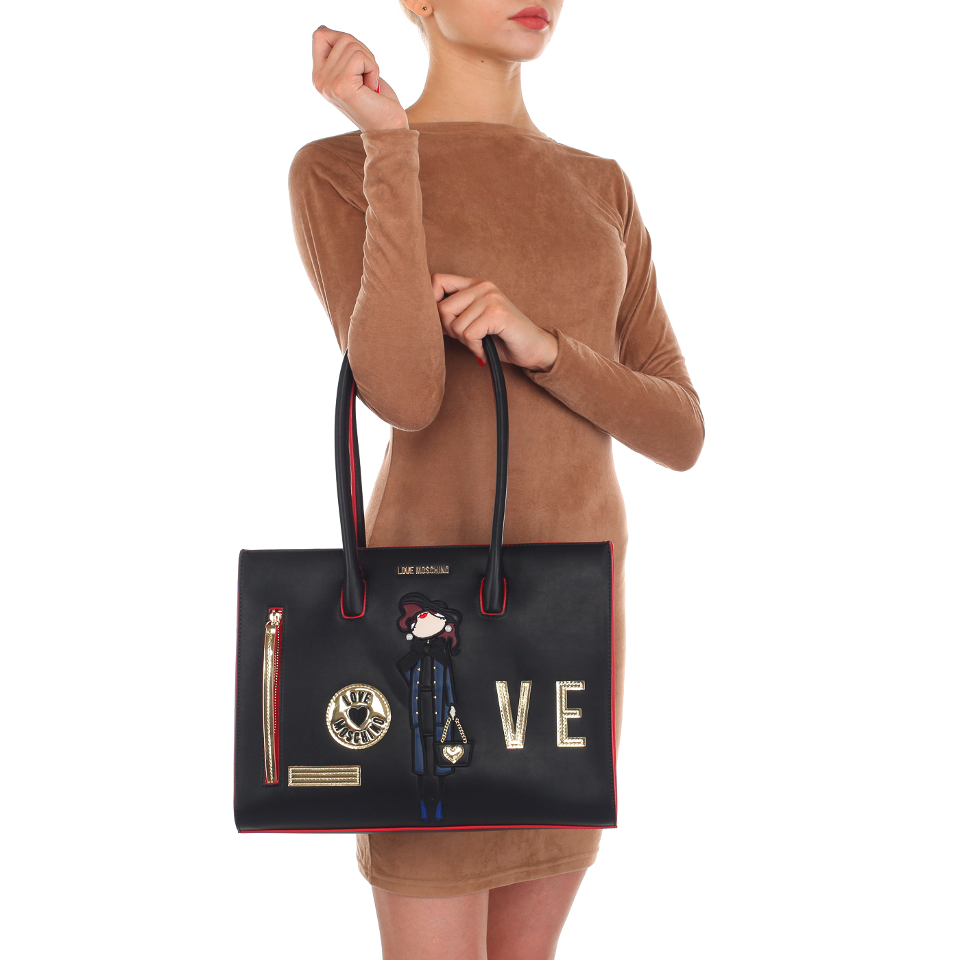 Женская сумка с длинными ручками Love Moschino Charming bag