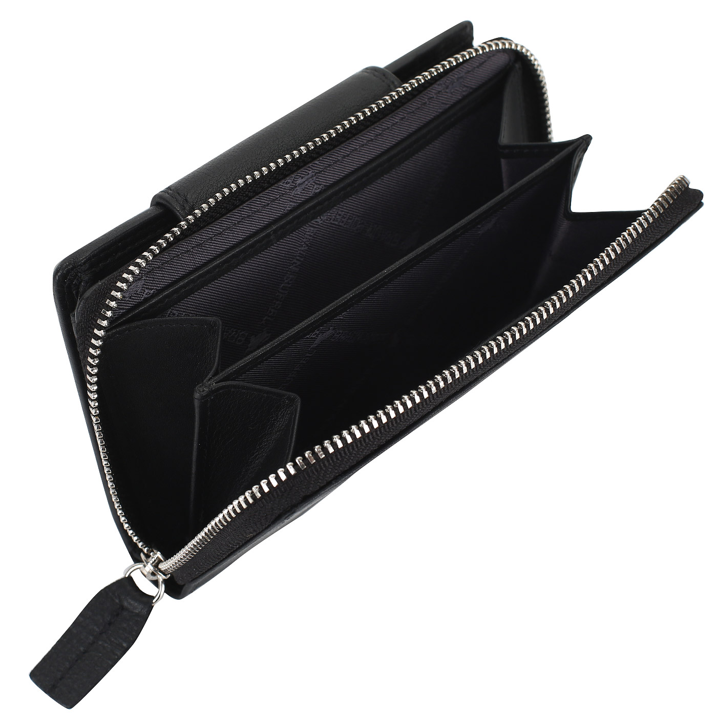 Портмоне из гладкой черной кожи Braun Buffel Golf Secure