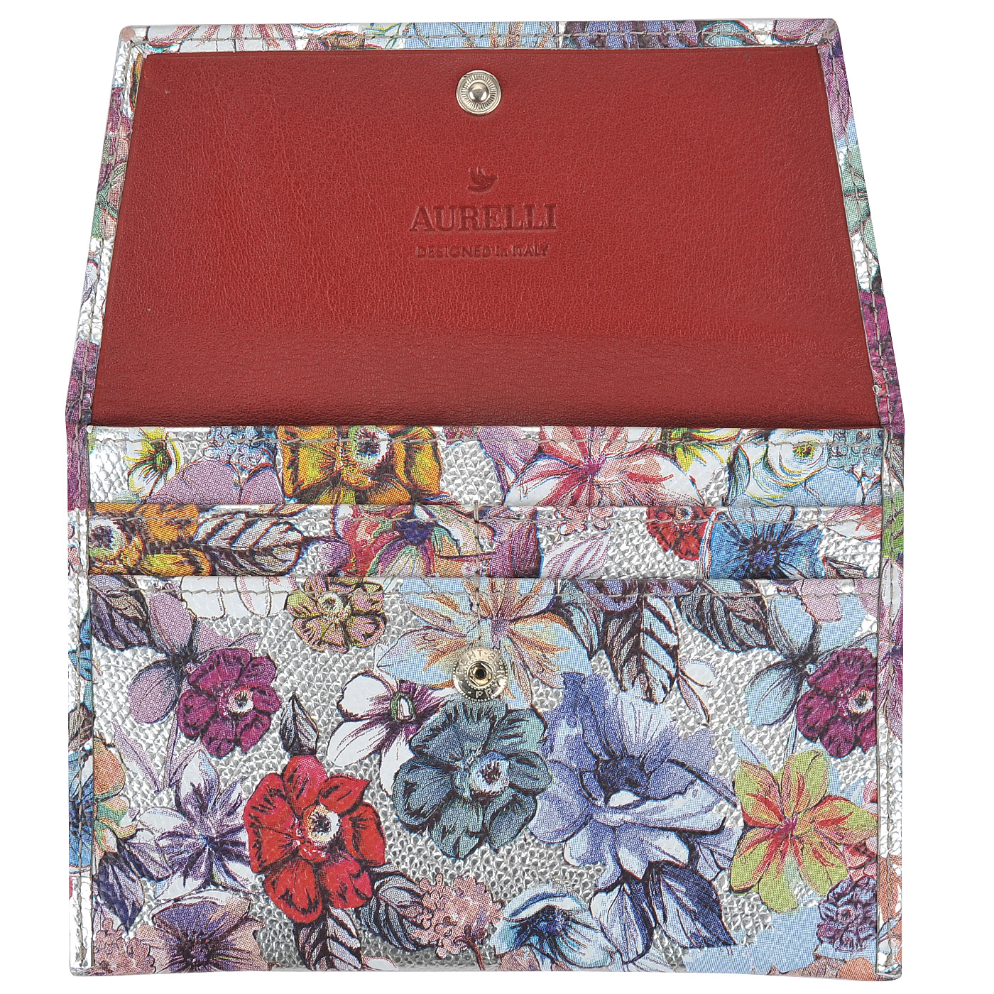 Кожаная обложка-конверт для паспорта и автодокументов Aurelli Luna fiore