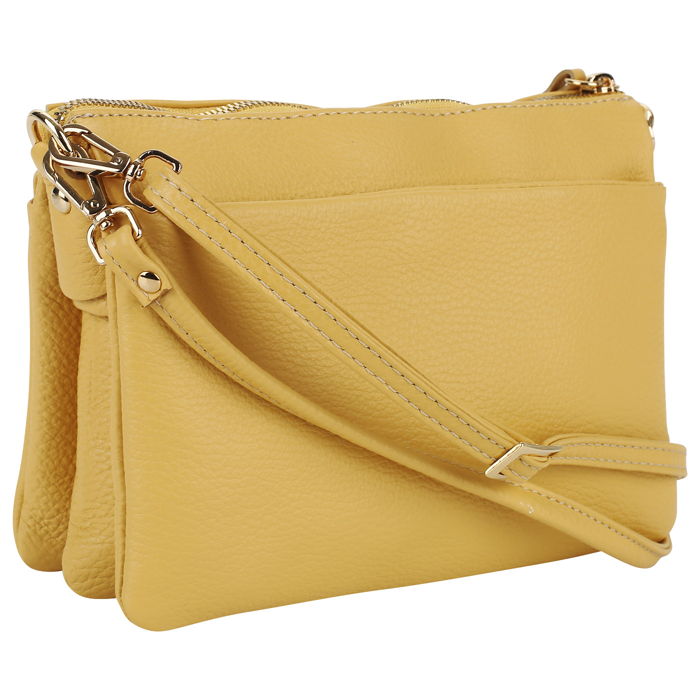 Сумка из зернистой кожи Bruno Rossi 