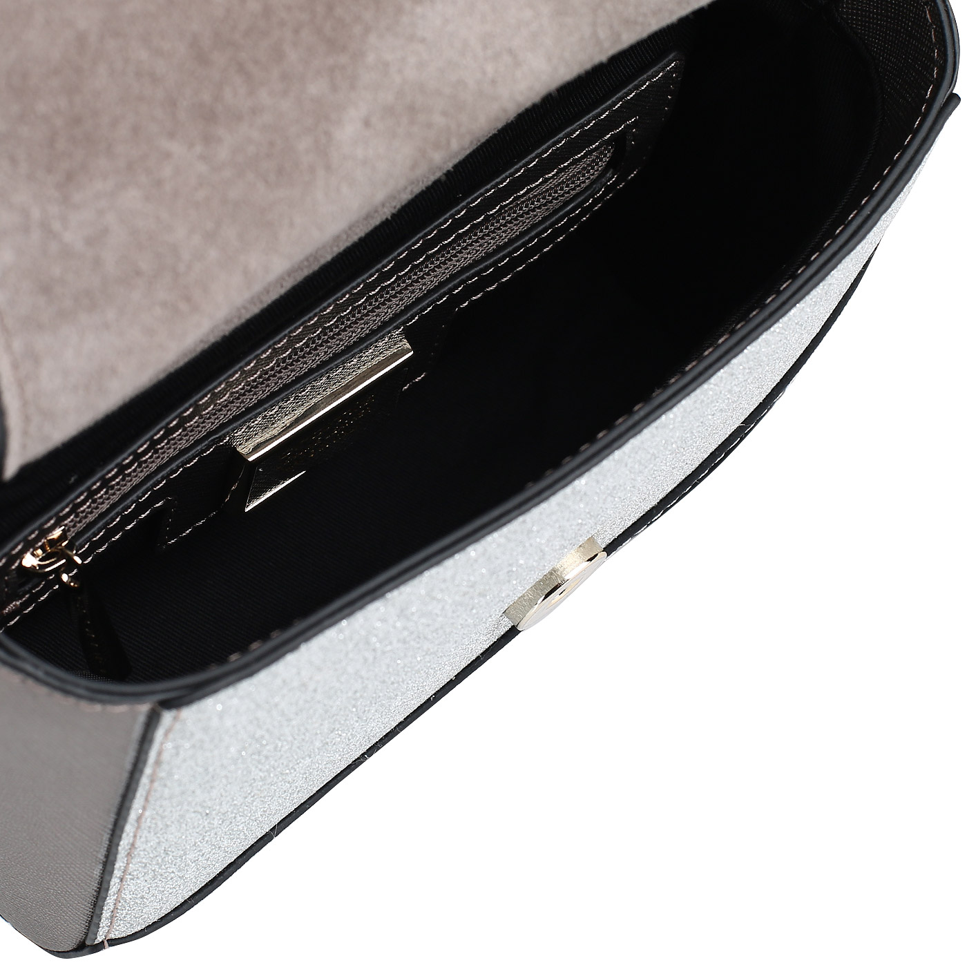 Маленькая сафьяновая сумочка с плечевой цепочкой Cromia Caribe
